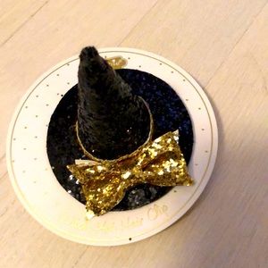 Mud pie witch hat gold clip NWT